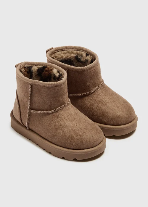 Girls Tan Snug Boots (Younger 4-9) - 5 Infants Image 1