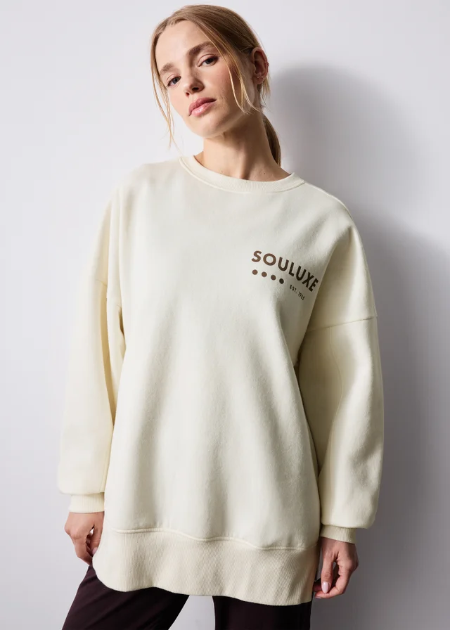 Souluxe Cream Graphic Jumper