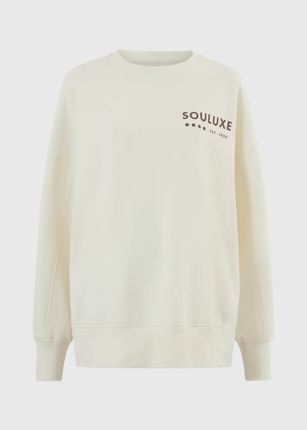 Souluxe Cream Graphic Jumper - S Image 1