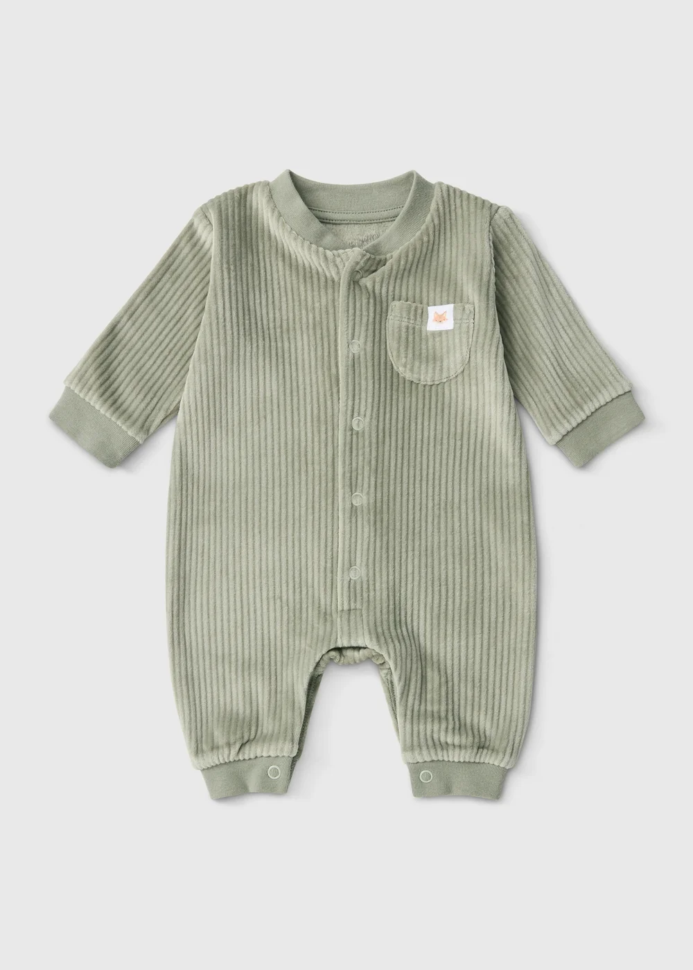 Baby Green Ribbed Romper (Newborn-23 Mnths) - First Size Image 1