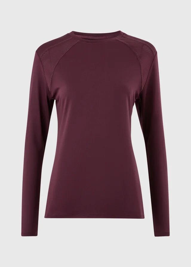 Souluxe Burgundy Active Long Sleeve Top