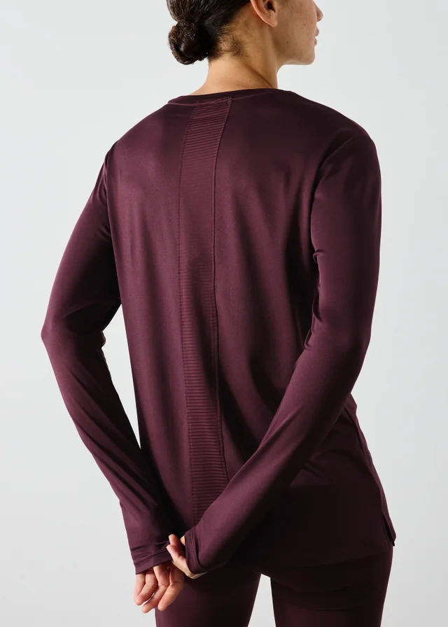 Souluxe Burgundy Active Long Sleeve Top