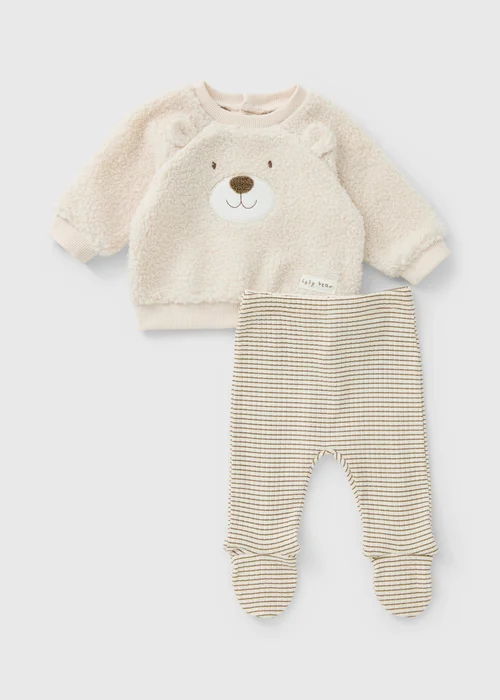 Baby Cream Top & Leggings Set (Newborn-23 Months) - First Size Image 1