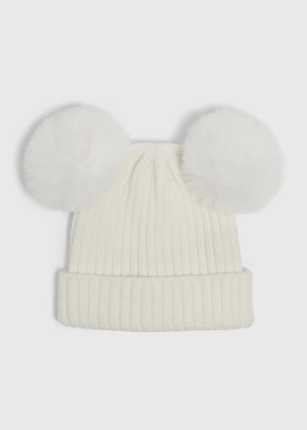 Baby Cream Pom Pom Beanie (0-24mths) - Up to 1 Month Image 1