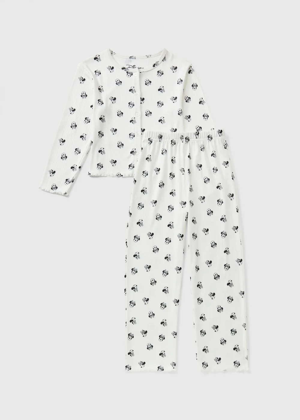 Disney Girls Cream Minnie Mouse Pyjamas (3-13yrs) - 3-4 Yrs Image 1