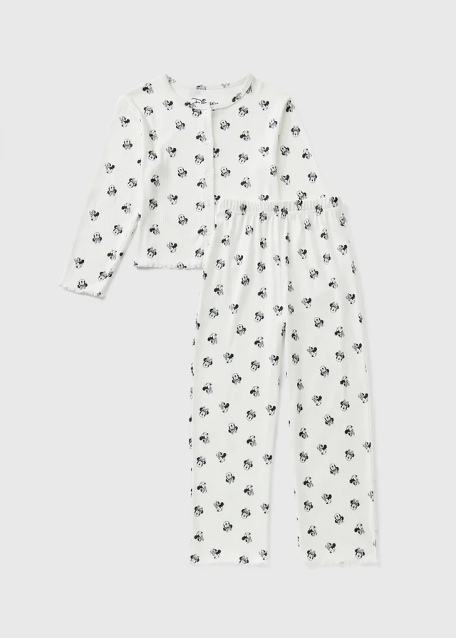 Disney Girls Cream Minnie Mouse Pyjamas (3-13yrs)