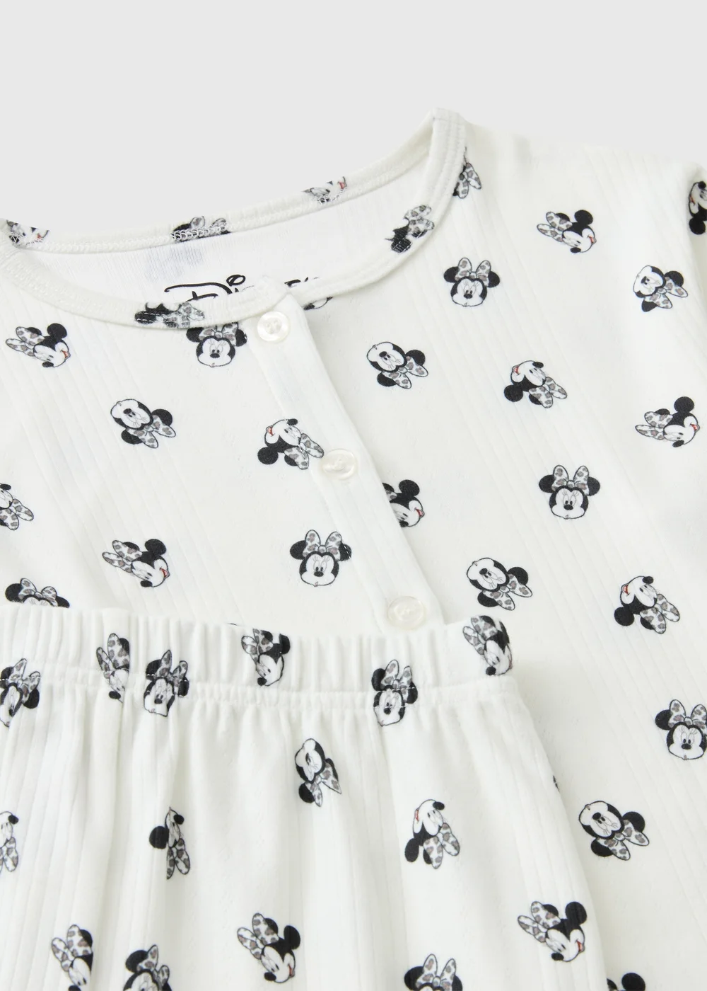 Disney Girls Cream Minnie Mouse Pyjamas (3-13yrs) - 3-4 Yrs Image 2