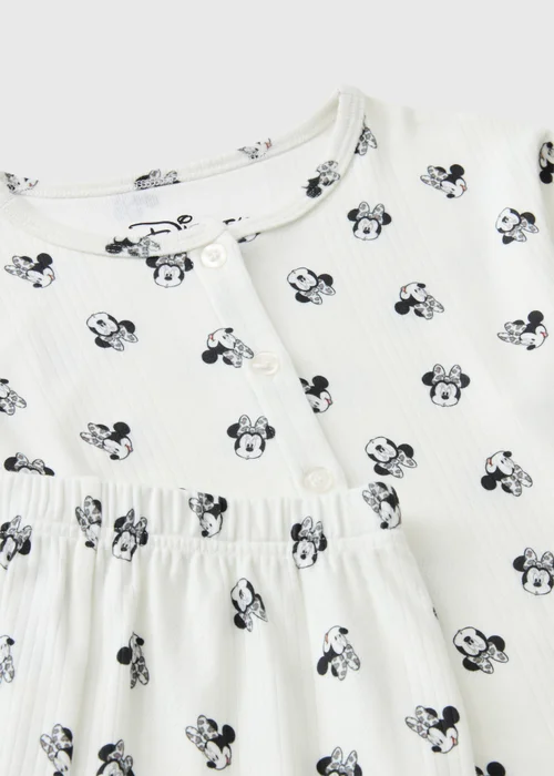 Disney Girls Cream Minnie Mouse Pyjamas (3-13yrs) - 3-4 Yrs Image 2