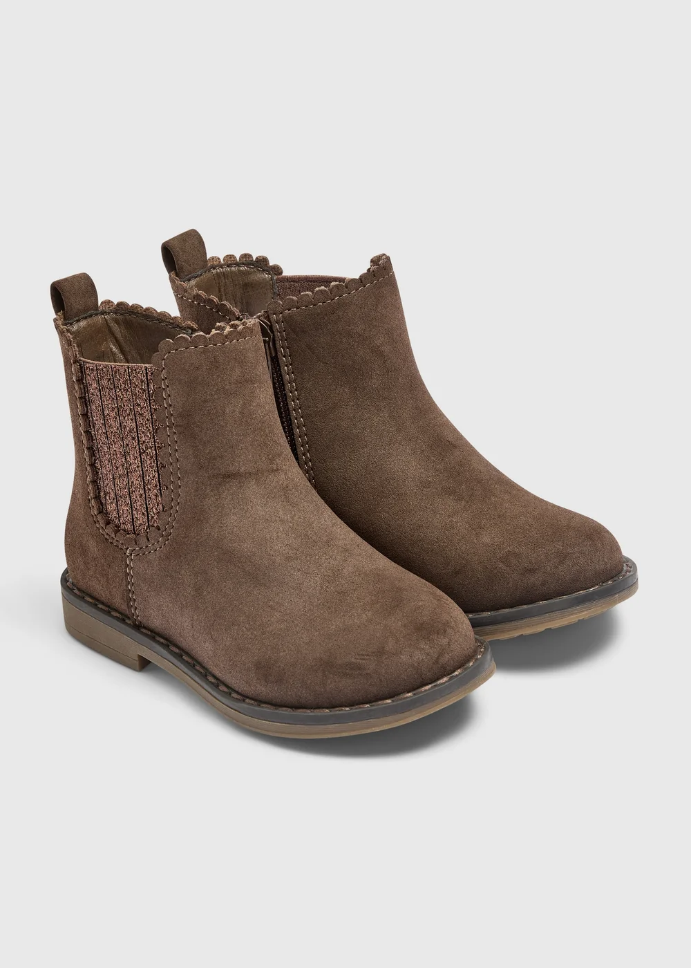 Girls Brown Chelsea Boots (Younger 4-Older 2) - Size 4 Infants Image 1