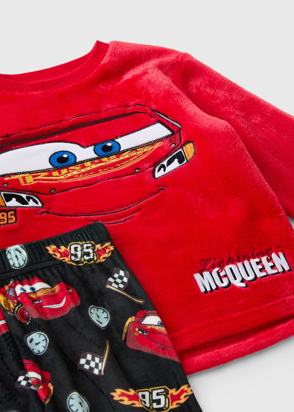 Disney Boys Red Cars Fleece Pyjama (1-7 yrs) - 1-1.5 Yrs Image 2