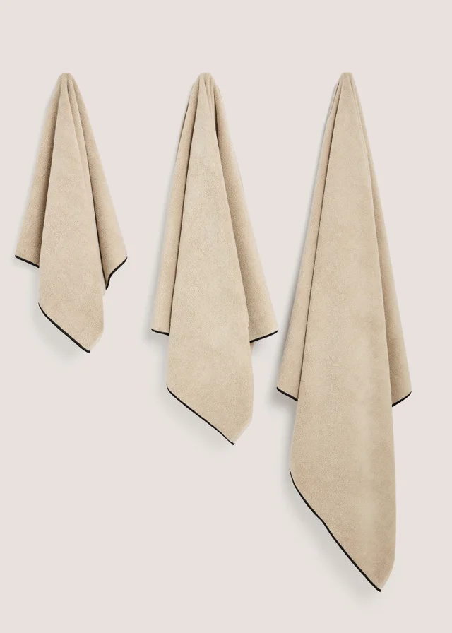 Statement Stone Border Towels