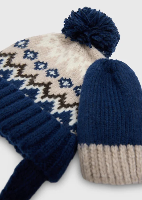 Baby 2 Pack Fairisle Hat & Mittens Set (1-24 Months) - Up to 1 Month Image 2