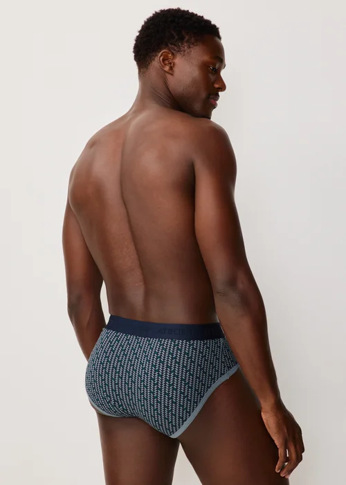 5 Pack Geometric Teal Briefs - S Image 3