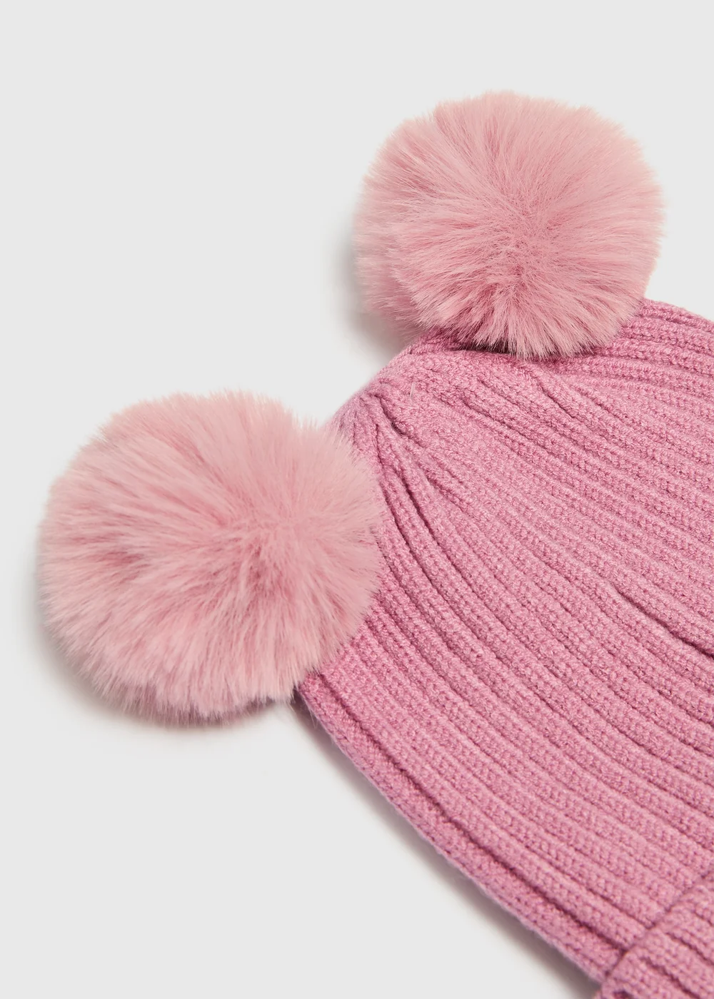 Girls Pink Pom Beanie (3-13yrs) - 7-10 Yrs Image 2