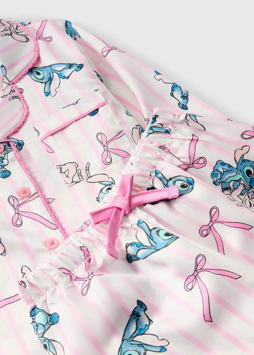 Disney Girls Pink Satin Stitch Long Sleeve Pyjama Set (4-13yrs) - 4 Yrs Image 2