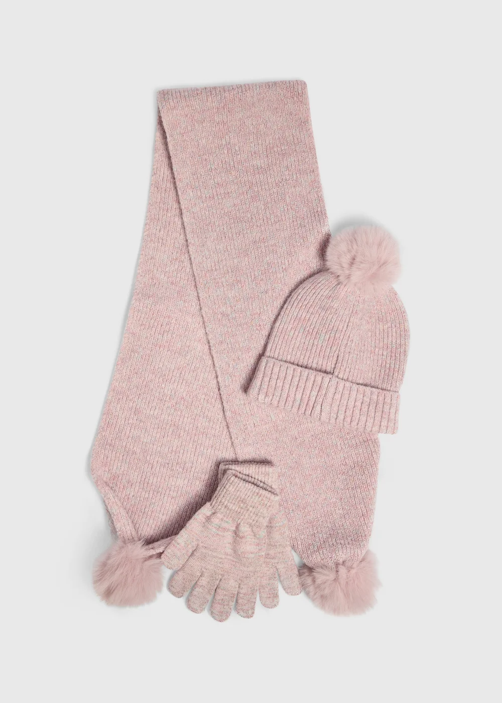 Girls Pink Sparkle Hat, Gloves & Scarf Set (3-13yrs) - 7-10 Yrs Image 1