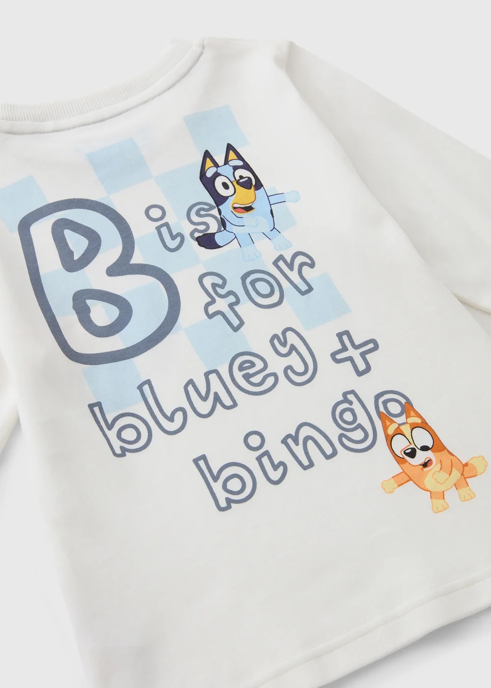 Bluey Boys Cream Check Pyjama Set (1-7yrs) - 1-1.5 Yrs Image 2