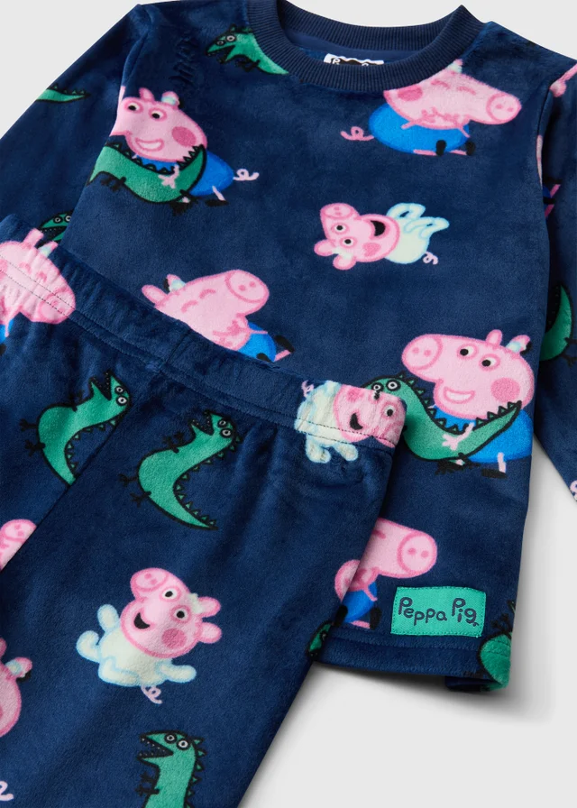 Disney Boys Navy George Pig Fleece Pyjamas (1-5 yrs)