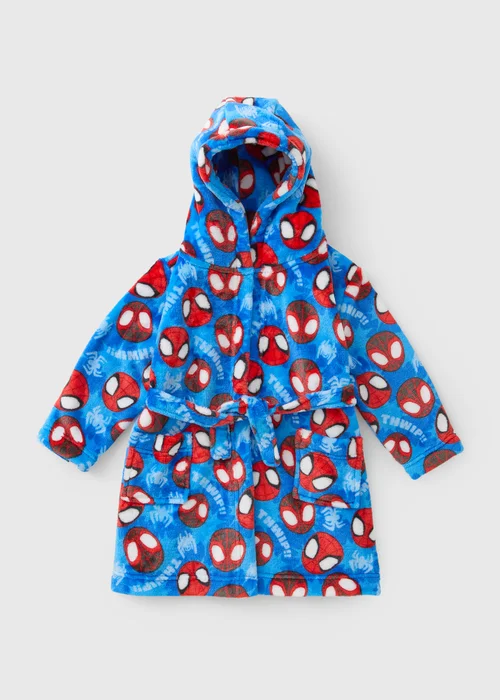 Marvel Kids Blue Spidey Dressing Gown (1-7yrs) - 1-1.5 Yrs Image 1