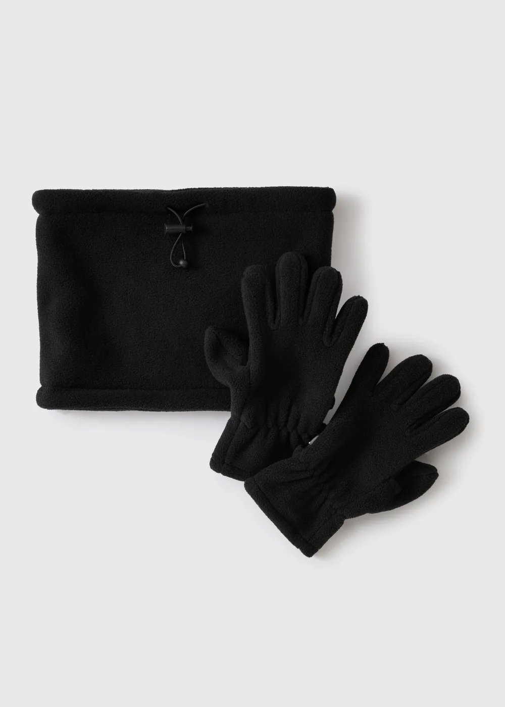 Boys Black Gloves & Snood Set (3-13 yrs) - 7-10 Yrs Image 1