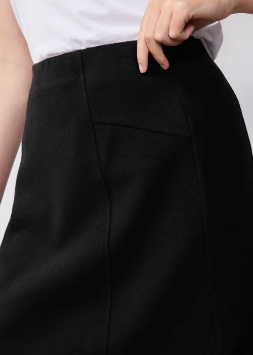 Black Brushed Mini Skirt - 6 Image 3