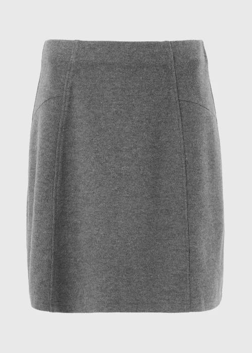 Grey Brushed Mini Skirt - 6 Image 2