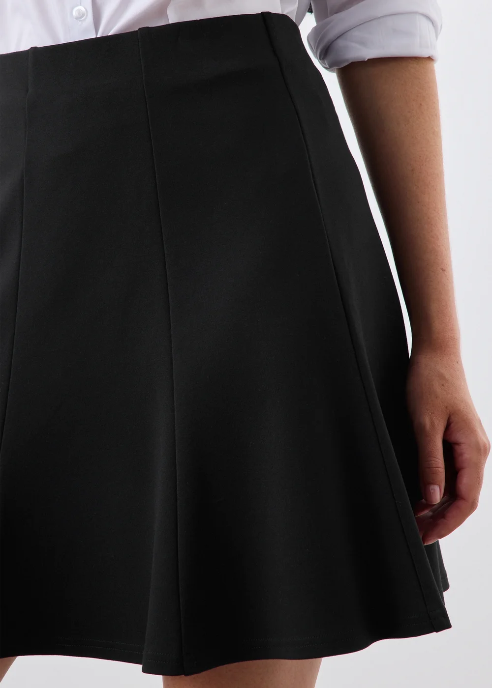 Black Ponte Flippy Mini Skirt - 6 Image 3
