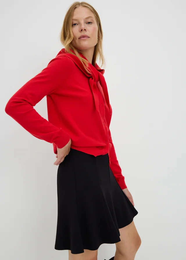 Black Ponte Flippy Mini Skirt