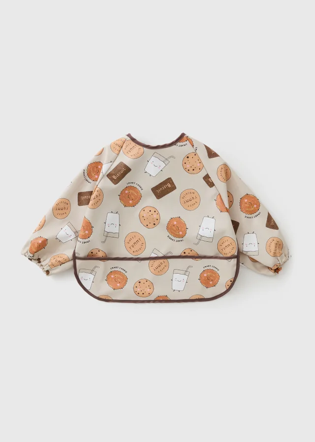 Baby Beige Cookie Coverall Bib
