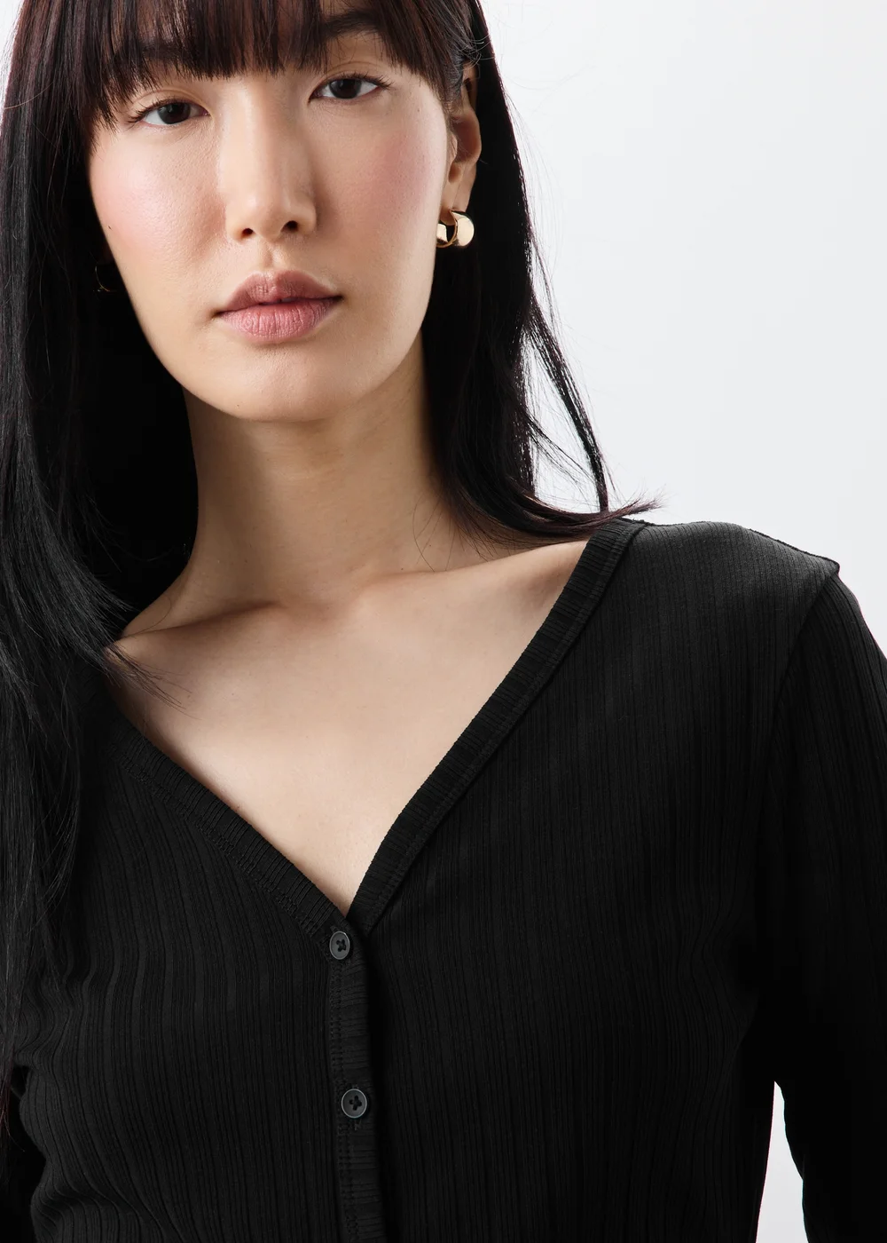 Black Co Ord Front Button Cardigan - 14 Image 3