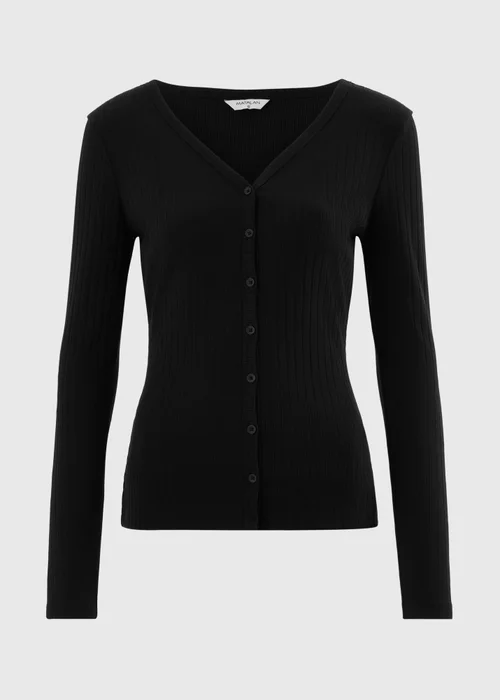 Black Co Ord Front Button Cardigan - 14 Image 5