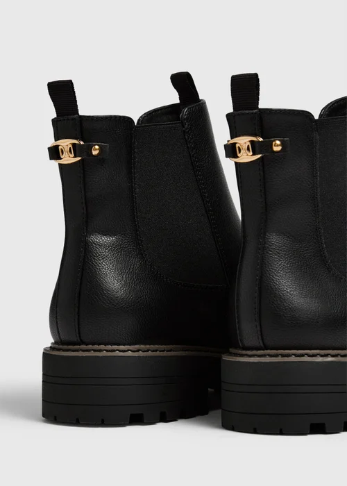 Black Faux Leather Chelsea Boot - 3 Image 3