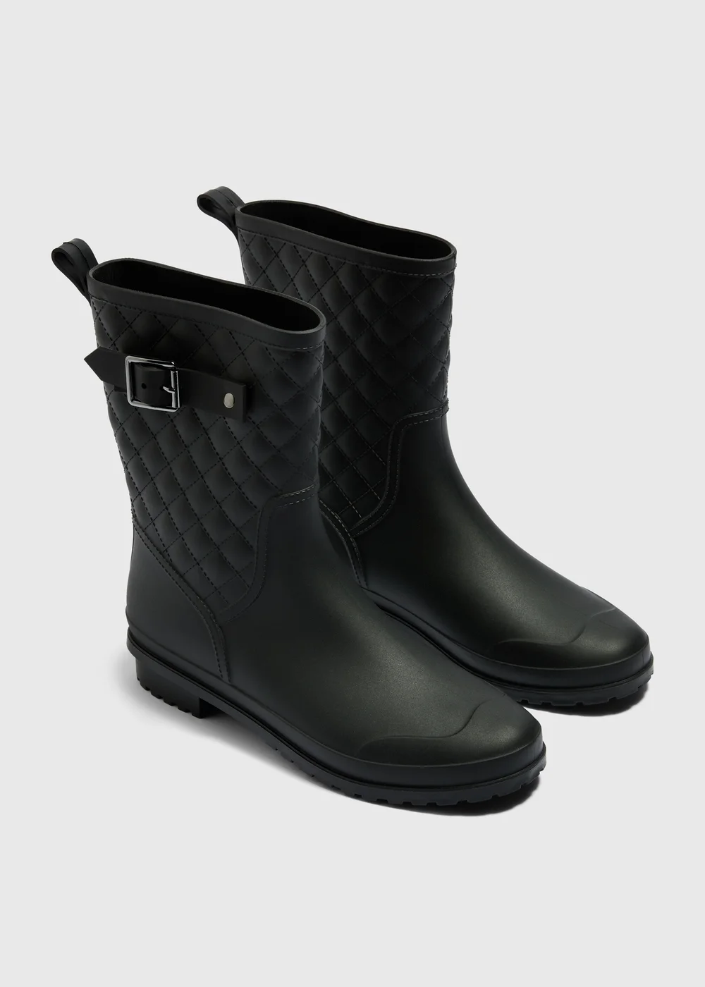 Black Quilted Wellies - 4 Image 1