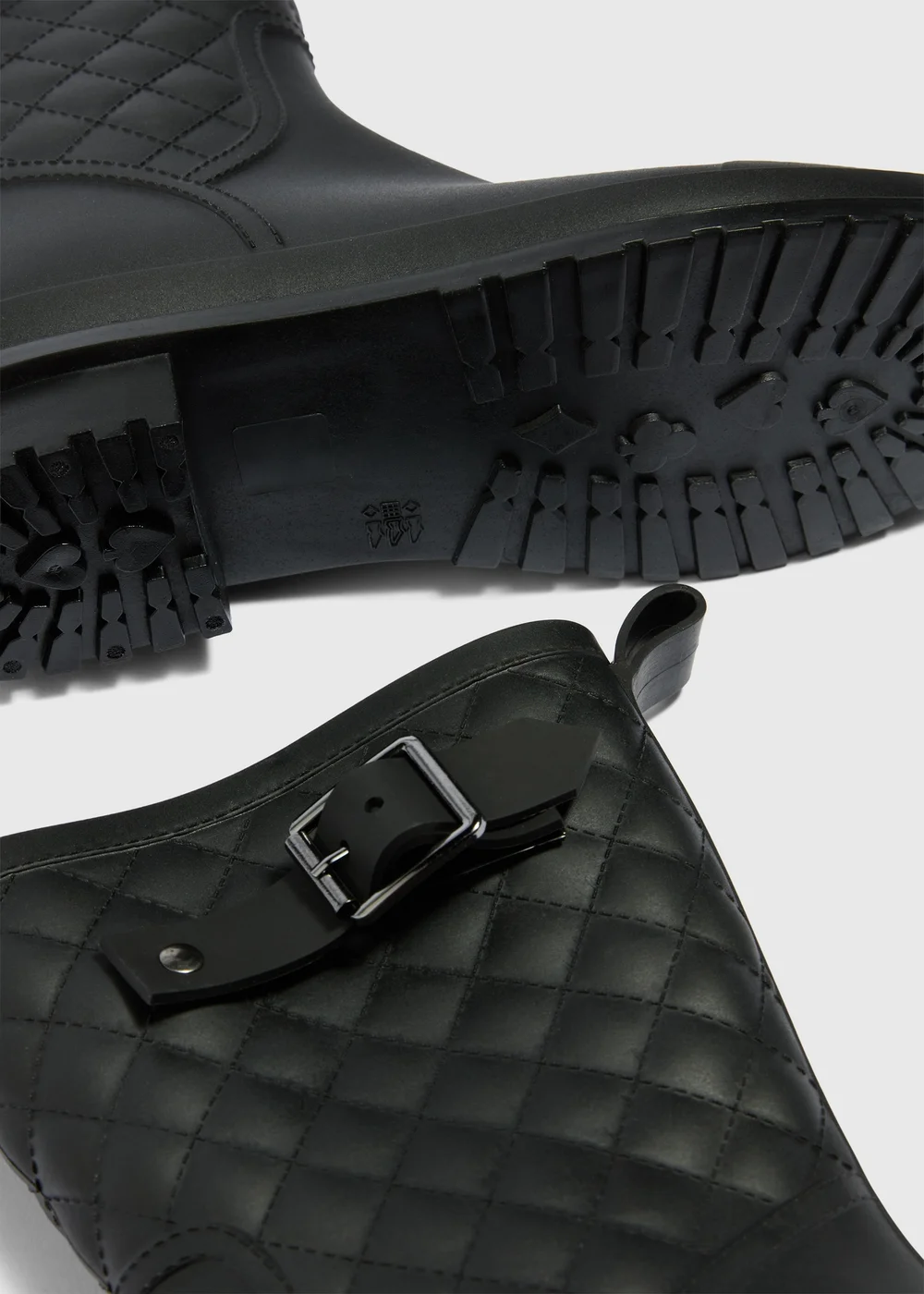Black Quilted Wellies - 4 Image 2