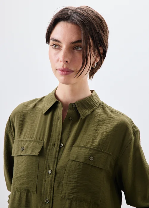 Khaki Utility Pocket Shirt - 8 Image 3