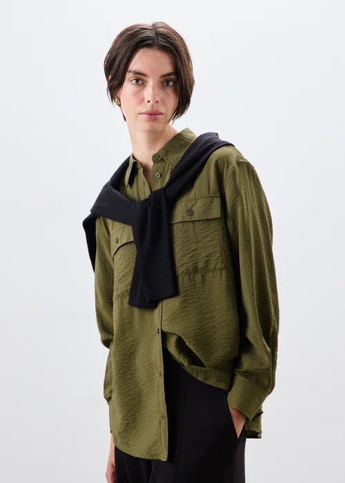 Khaki Utility Pocket Shirt - 8 Image 1
