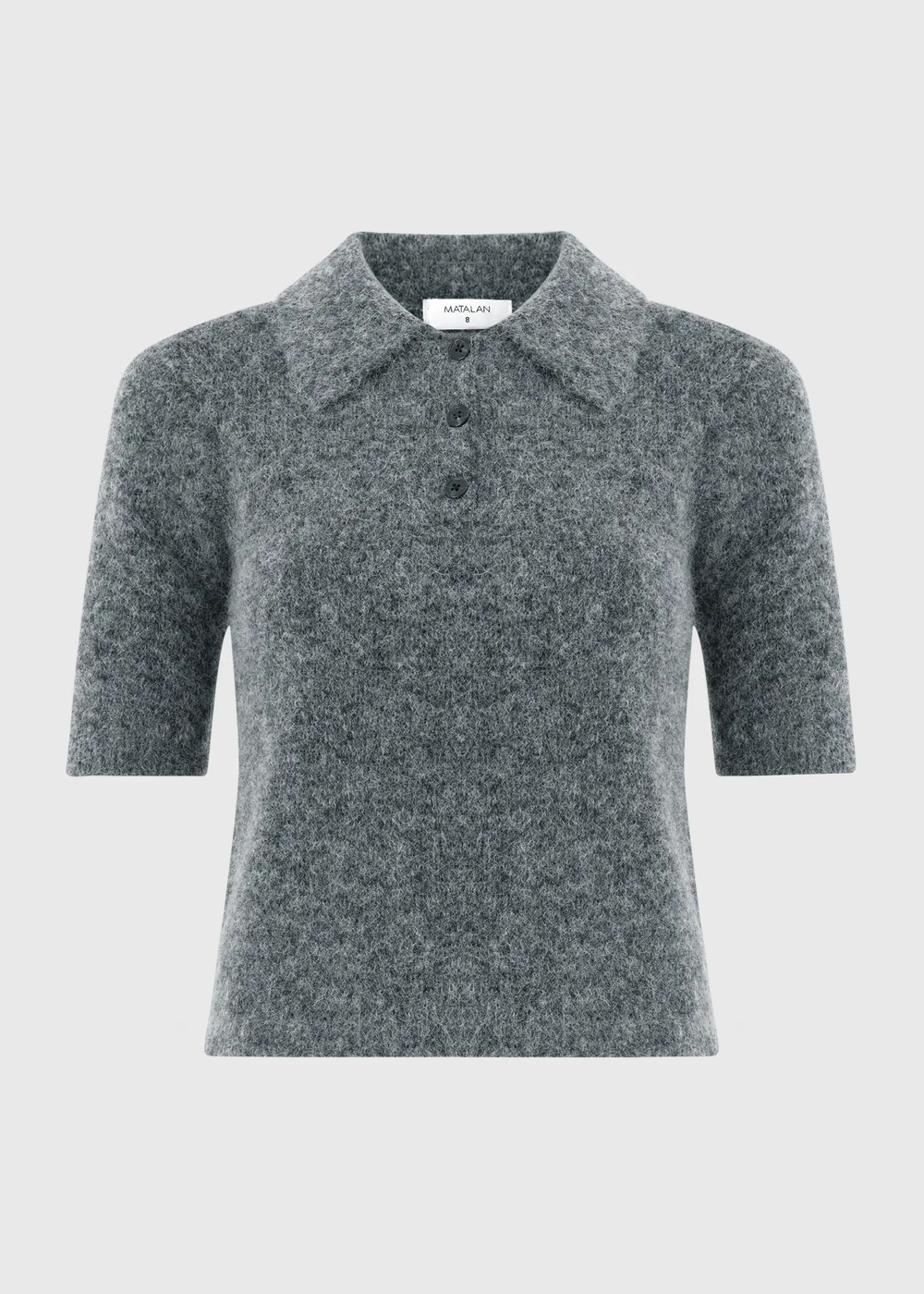 Charcoal Marl Fluffy Collared Jumper - 10 Image 4