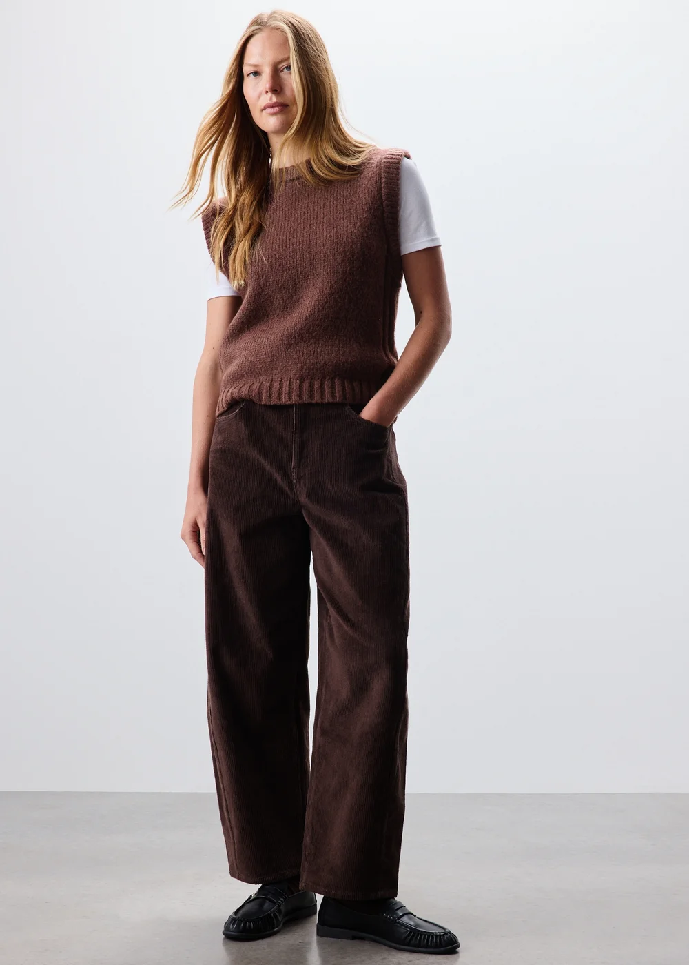 Brown Knitted Tank Top - XS Image 4