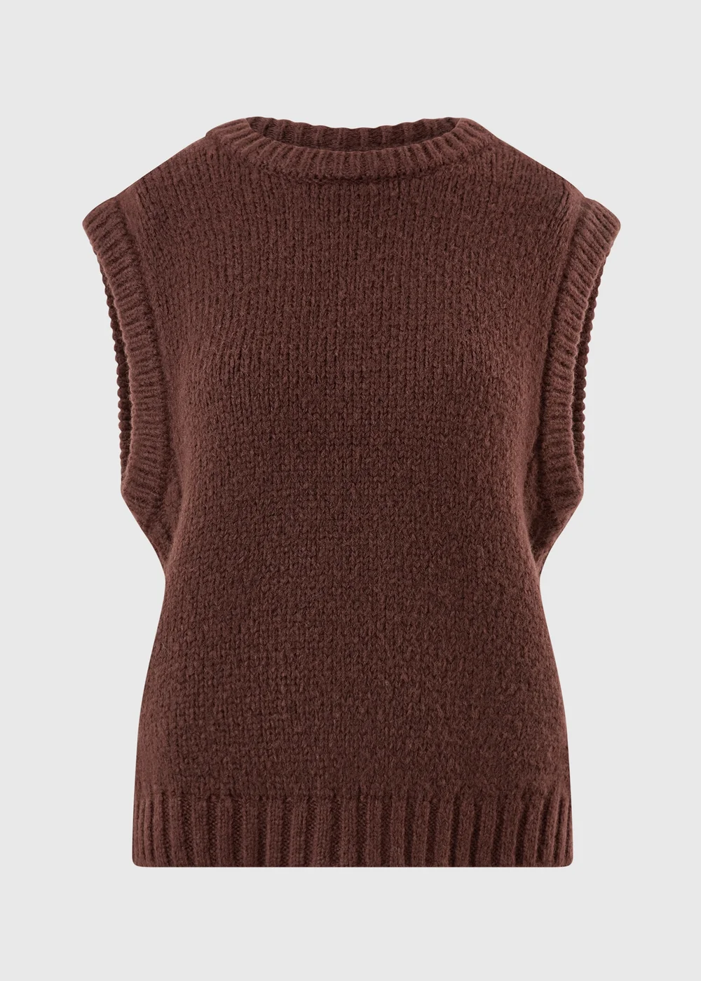Brown Knitted Tank Top - XS Image 5