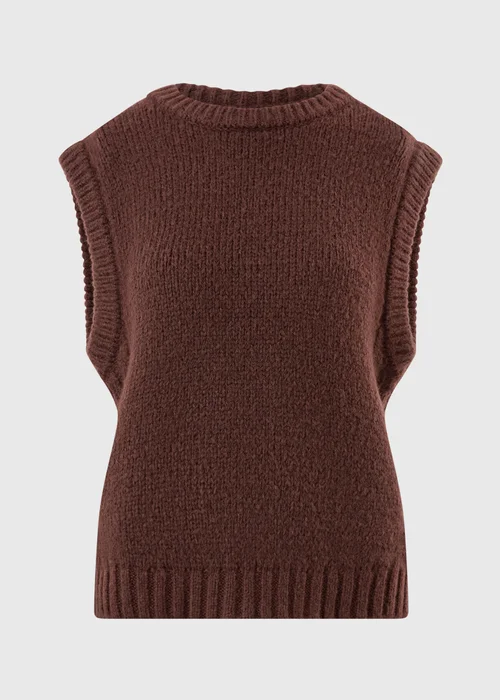 Brown Knitted Tank Top - XS Image 5