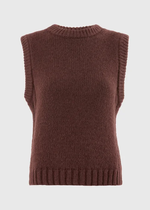 Brown Knitted Tank Top - XS Image 4