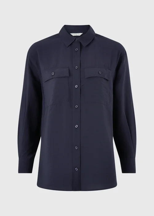 Navy Double Pocket Shirt - 8 Image 4