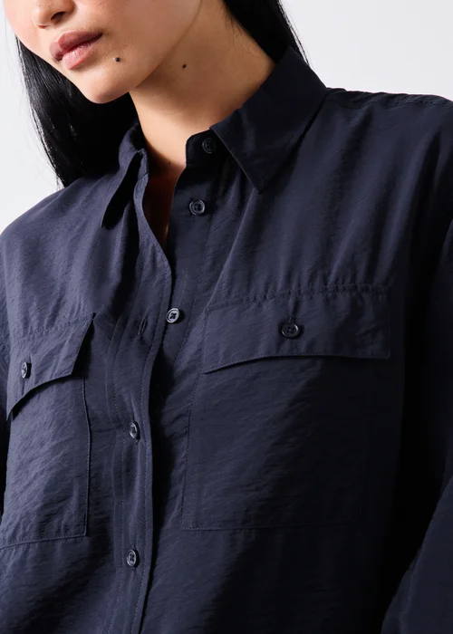 Navy Double Pocket Shirt - 8 Image 3