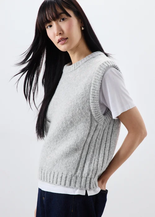 Grey Knitted Tank Top - XS Image 1