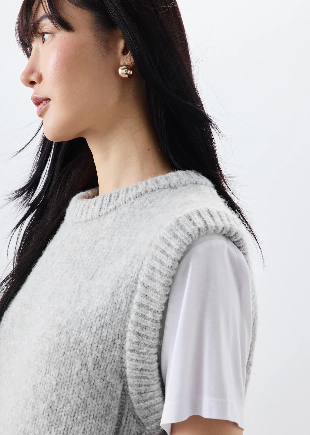Grey Knitted Tank Top - XS Image 2