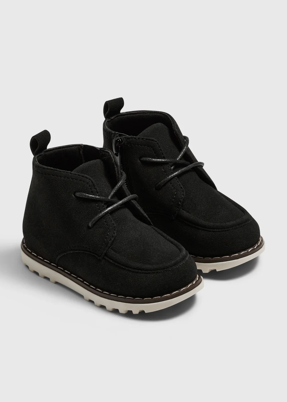 Boys Black Apron Front Boots (Younger 4-12) - 4 Infants Image 1