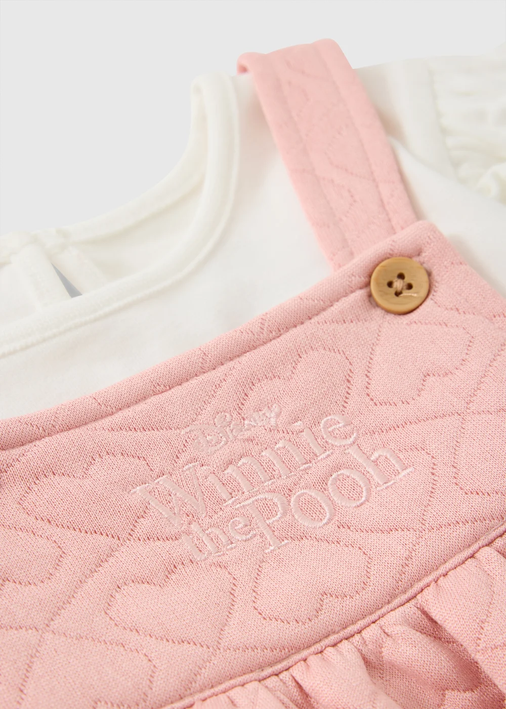 Baby Pink Winnie The Pooh Pinafore Set (Newborn-18 mnths) - Up to 1 Month Image 2