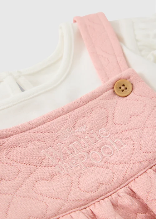 Baby Pink Winnie The Pooh Pinafore Set (Newborn-18 mnths) - Up to 1 Month Image 2