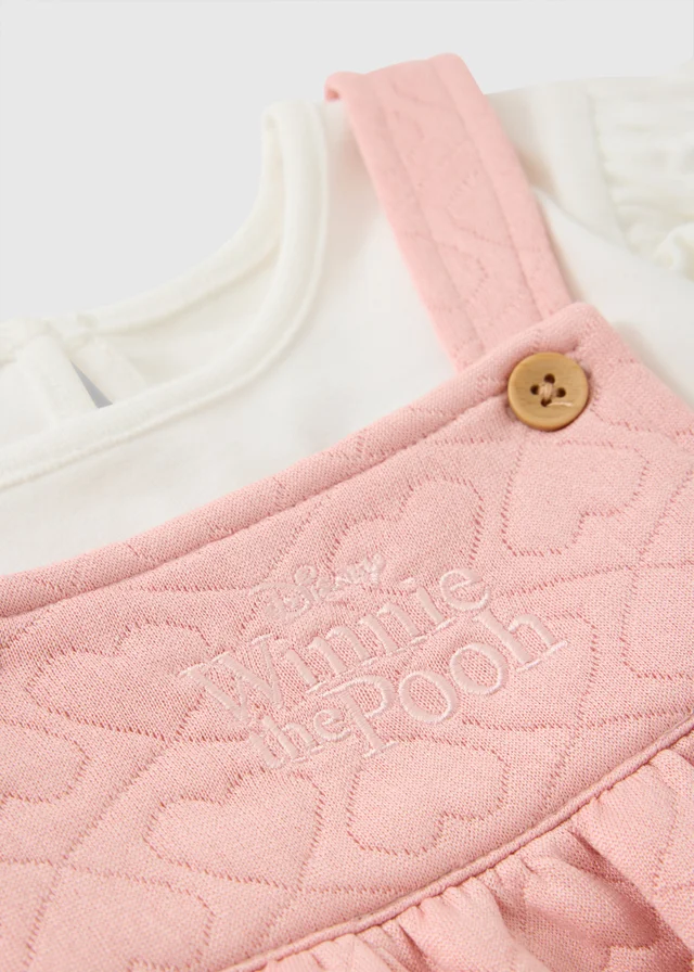 Baby Pink Winnie The Pooh Pinafore Set (Newborn-18 mnths)