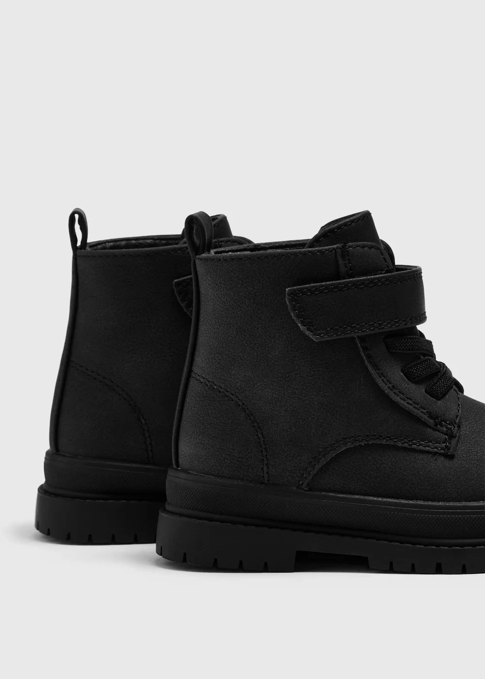 Boys Black Hiker Boots (Younger 4-12) - 4 Infants Image 2